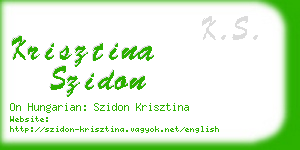 krisztina szidon business card